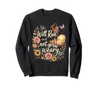 Christian She Will Run And Not Grow Weary Gift Sweatshirt