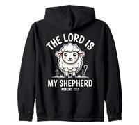 Christian Shepherd Psalms 23:1 Cute Sheep Zip Hoodie