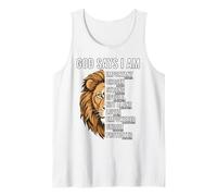 Christian-Shirt God Says I Am Toddler Boys Jesus Lion Judah Tank Top
