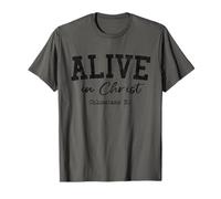 Christian Shirt Women Men Alive in Christ Resurrection Jesus T-Shirt