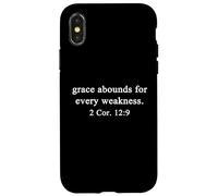 Christian Shirts Grace Abounds For Every Weakness Worship Case for iPhone X/XS