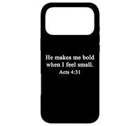 Christian Shirts He Makes Me Bold Fearless Faith Jesus Love Case for iPhone 17 Pro Max