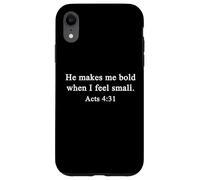Christian Shirts He Makes Me Bold Fearless Faith Jesus Love Case for iPhone XR