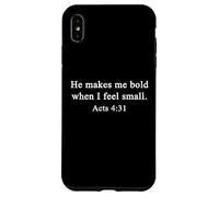 Christian Shirts He Makes Me Bold Fearless Faith Jesus Love Case for iPhone XS Max