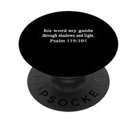 Christian Shirts His Word My Guide Through Shadows Psalm PopSockets Adhesive PopGrip