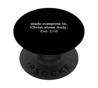 Christian Shirts Made Complete In Christ Alone Worship Faith PopSockets Adhesive PopGrip
