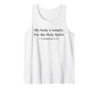 Christian Shirts My Body A Temple for The Holy Spirit Jesus Tank Top
