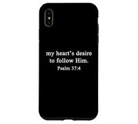 Christian Shirts My Heart's Desire To Follow Him Psalm Jesus Case for iPhone XS Max