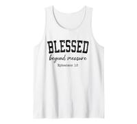 Christian Shirts Women Blessed Beyond Measure Worship Jesus Tank Top
