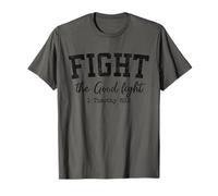 Christian Shirts Women Fight The Good Fight Warrior Worship T-Shirt