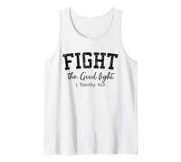 Christian Shirts Women Fight The Good Fight Warrior Worship Tank Top