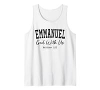 Christian Shirts Women Men Emmanuel God with Christmas Jesus Tank Top