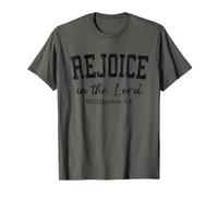 Christian Shirts Women Men Rejoice in The Lord Worship Jesus T-Shirt