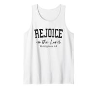 Christian Shirts Women Men Rejoice in The Lord Worship Jesus Tank Top