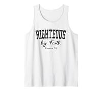 Christian Shirts Women Men Righteous by Faith Worship Jesus Tank Top