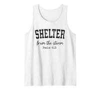 Christian Shirts Women Men SHELTER from The Storm Psalm Tank Top