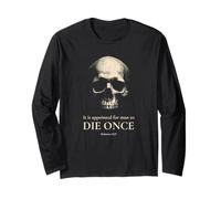 Christian Skull Bible Verse - Hebrews 9:27 Faith Art Long Sleeve T-Shirt