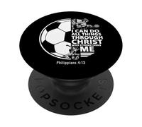 Christian Soccer Faith Verse Philippians 4:13 PopSockets Adhesive PopGrip
