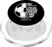 Christian Soccer Faith Verse Philippians 4:13 PopSockets PopGrip for MagSafe