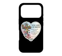 Christian Social Worker Work Is My Ministry Bible Floral Case for iPhone 17 Pro