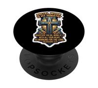 Christian Social Worker Work Is My Ministry Bible Verse PopSockets Adhesive PopGrip