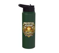 Christian Spiritual Battle On My Knees Stainless Steel Insulated Water Bottle