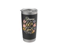 Christian Stepping Into My 60th with God's Grace Gift Stainless Steel Insulated Tumbler