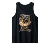 Christian Stepping Into My 60th with God's Grace Gift Tank Top