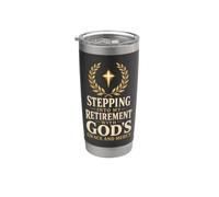 Christian Stepping Into Retirement with God's Grace Gift Stainless Steel Insulated Tumbler