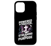 Christian Streamer Powered by Prayer Streaming with Purpose Case for iPhone 12/12 Pro