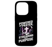 Christian Streamer Powered by Prayer Streaming with Purpose Case for iPhone 14 Pro