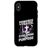 Christian Streamer Powered by Prayer Streaming with Purpose Case for iPhone X/XS