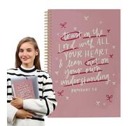 Christian Study Notebook - Faith Devotional Spiral, Journal 150 Pages with Lined Paper for Prayer Notes Religious Reflections Inspirational Bible Writing Book for Men Women Teens Adults Daily