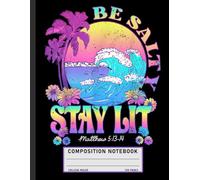 Christian Summer Composition Notebook: “Be Salty, Stay Lit” Matthew 5:13-14 Theme, Faith Based Journal for Youth, Camp, and Church Groups