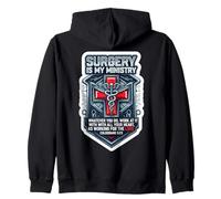 Christian Surgeon Surgery Is My Ministry Jesus Bible Verse Zip Hoodie