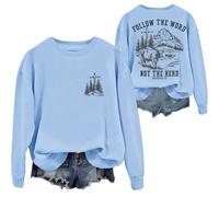 Christian Sweatshirt Follow The Word Not The Herd Sweatshirt Christian Shirt For Women Men Carolina Blue