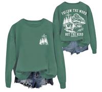 Christian Sweatshirt Follow The Word Not The Herd Sweatshirt Christian Shirt For Women Men Green