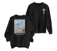 Christian Sweatshirt Women Bible Verse Sweatshirts Religious Sayings Pullover Tops Oversized Floral Graphic Shirt Jumpers for Women UK