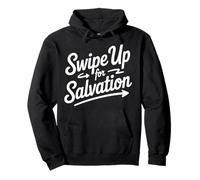 Christian Swipe Up For Salvation Inspirational Message Pullover Hoodie