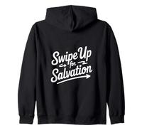 Christian Swipe Up For Salvation Inspirational Message Zip Hoodie
