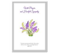 Christian Sympathy Card - Comforting Religious Bible quote - Loving memory of family or friend - Blank inside to write own message - Simple Flower Design - Church Catholic - Luxury size