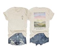 Christian T Shirts for Women Short Sleeve Bible Verse Jesus Shirt Christian Graphic Tees Tops 2025 New Blouses for Women UK Tops for Women UK