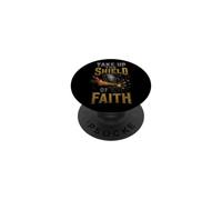 Christian Take Up The Shield Of Faith Gift PopSockets Adhesive PopGrip