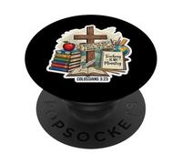 Christian Teacher Teaching Is My Ministry Bible Verse Quote PopSockets Adhesive PopGrip