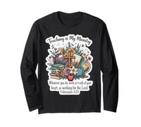Christian Teacher Teaching is My Ministry Floral Bible Verse Long Sleeve T-Shirt