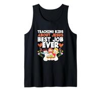 Christian Teacher Teaching Kids About Jesus Best Job Ever Tank Top