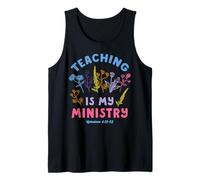 Christian Teacher Teaching Ministry Wildflower Jesus Pastor Tank Top