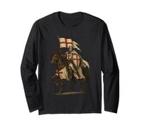 Christian Templar Knight with England Flag - Catholic Long Sleeve T-Shirt