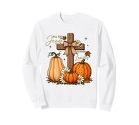 Christian Thanksgiving I Fall For Jesus He Never Leaves Sweatshirt