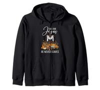 Christian Thanksgiving I Fall For Jesus He Never Leaves Zip Hoodie